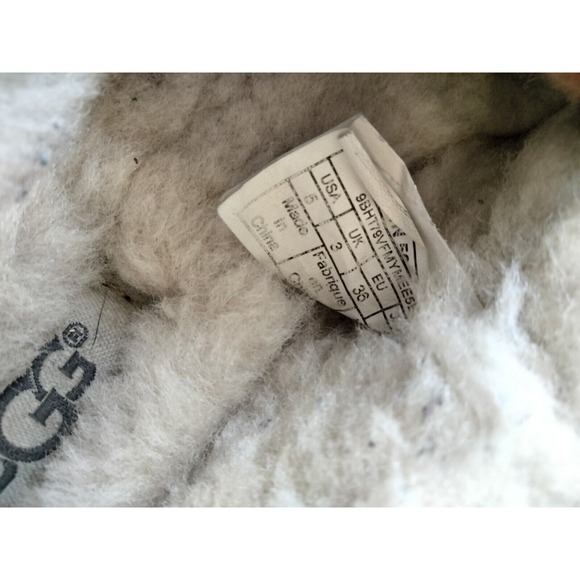 UGG Shoes women's 5 Dakota Smoke Gray Moccasin Wool Lining Slip‎ On Slippers - Picture 8 of 8